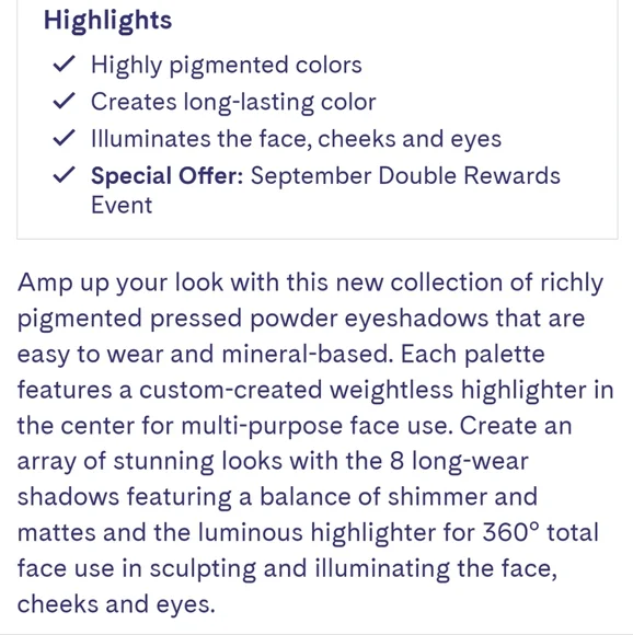 Mirabella Eyeshadow Palette - Picture 13 of 13